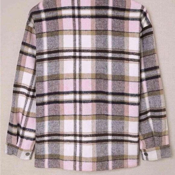 New plaid flannel button down jacket - Picture 6 of 9
